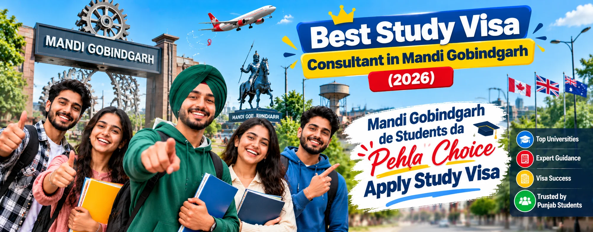Best Study Visa Consultant in Mandi Gobindgarh (2026) | Apply Study Visa