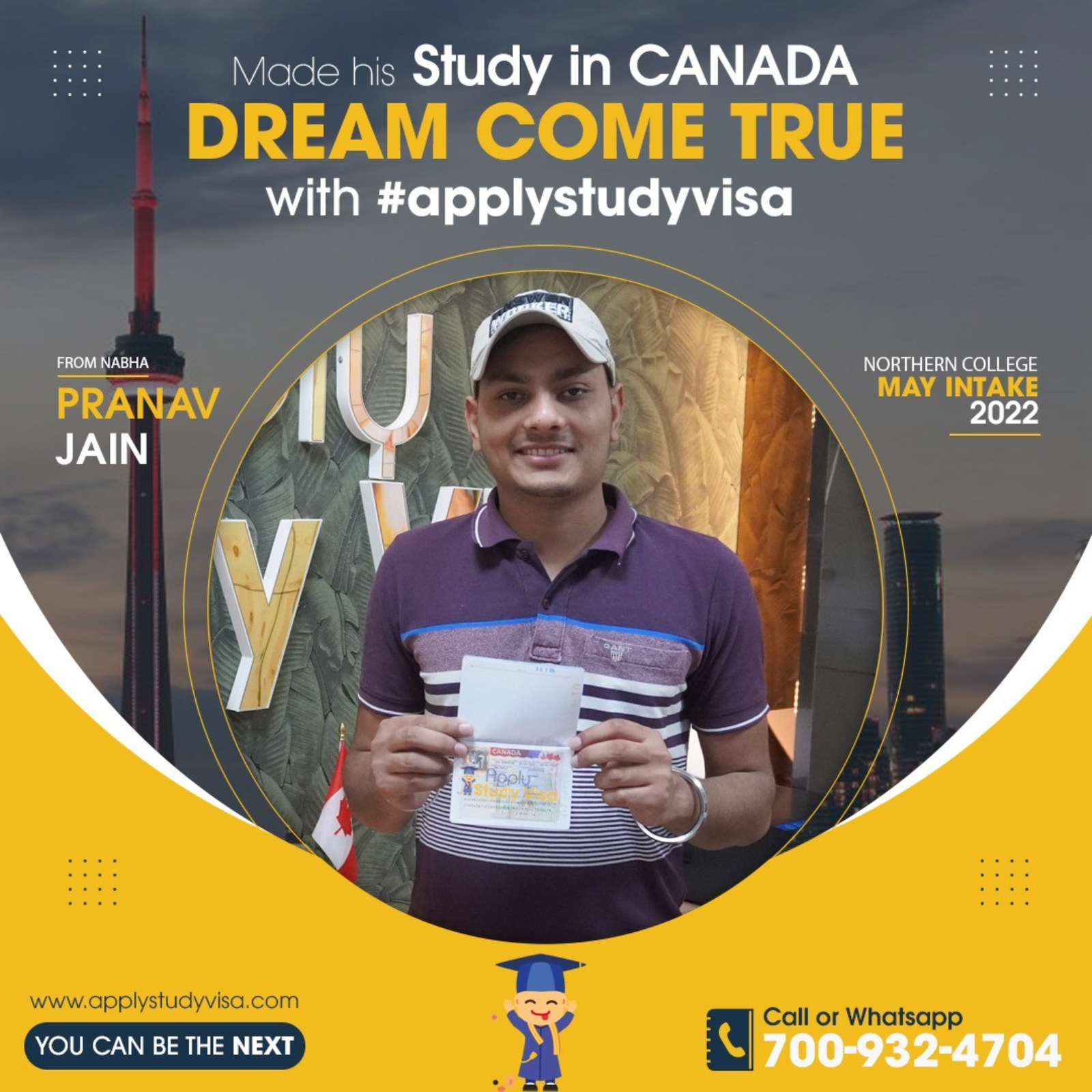 Pranav Jain — visa approved