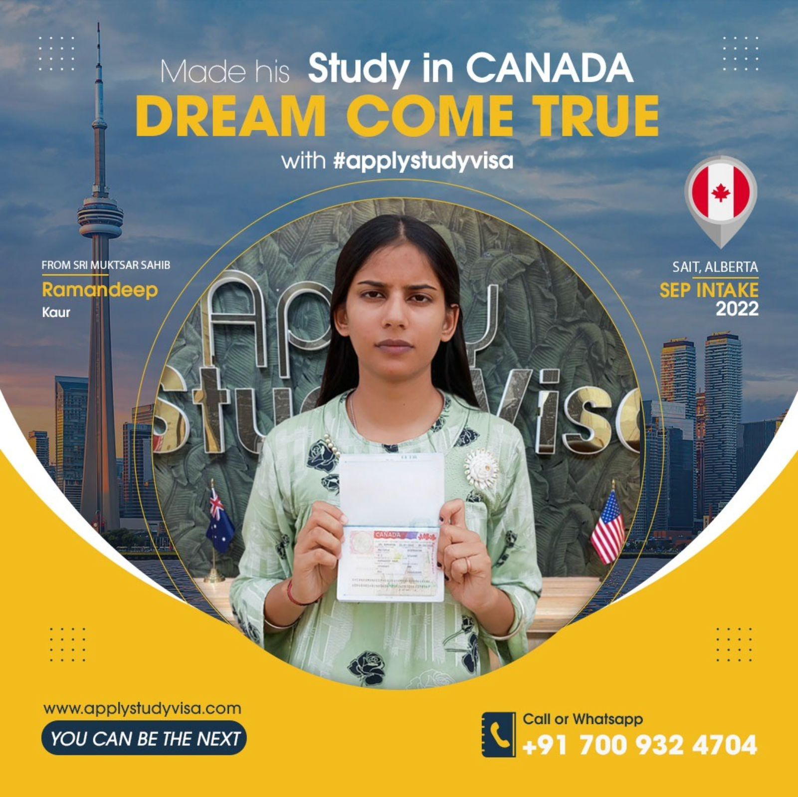 Ramandeep Kaur — visa approved