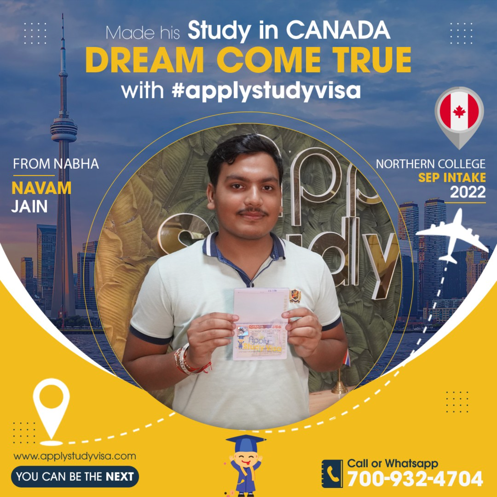 Navam Jain — visa approved