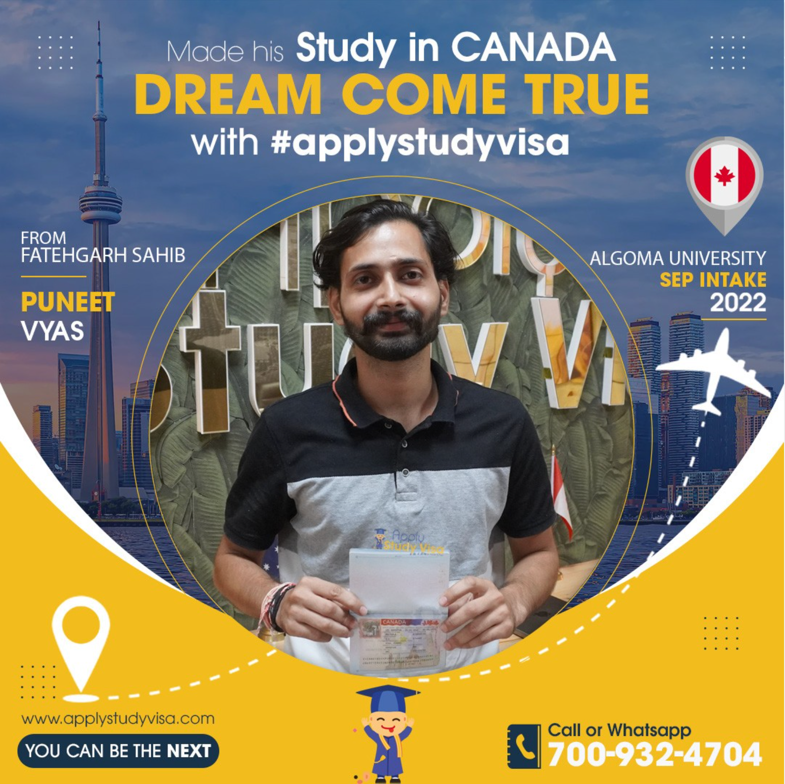 Puneet Vyas — visa approved