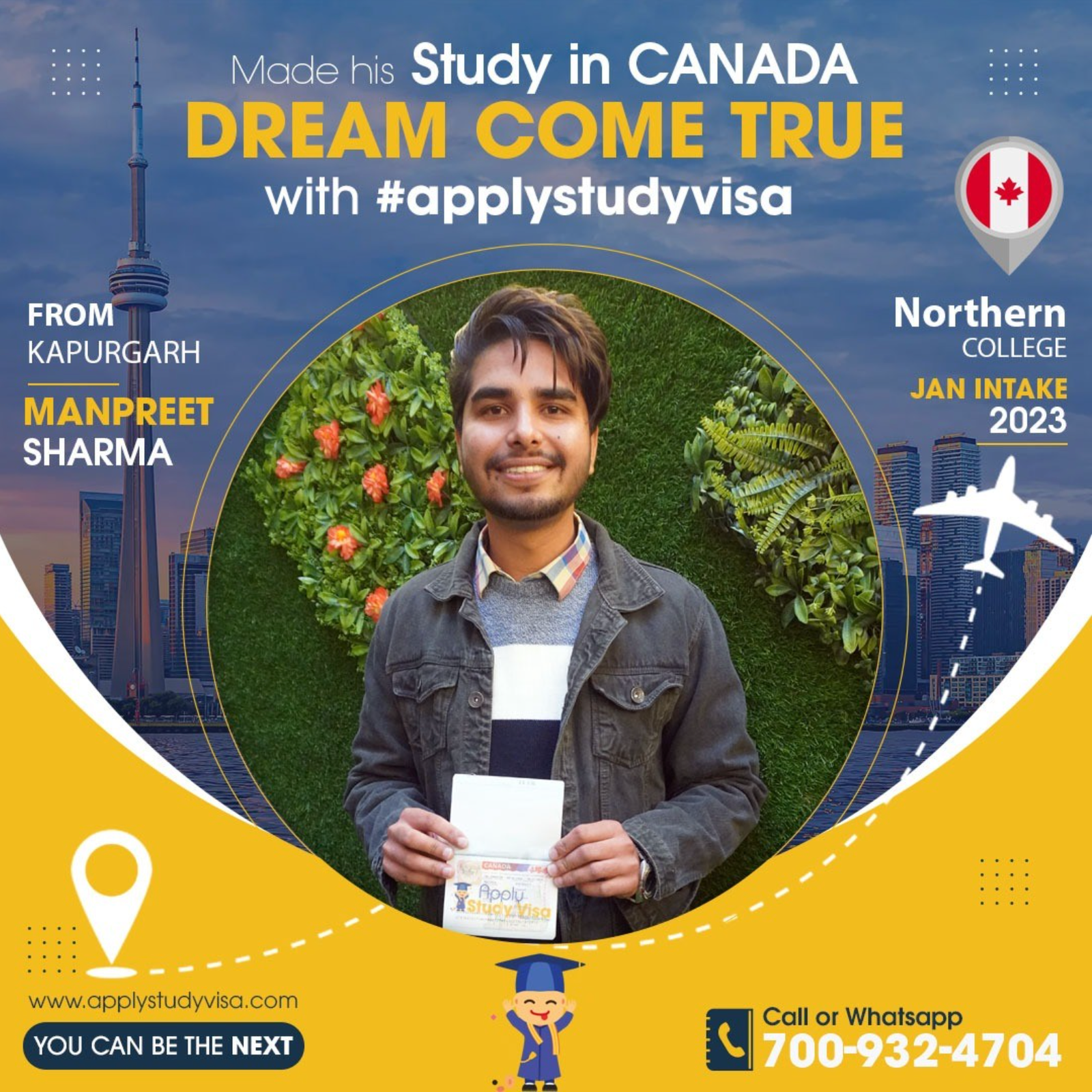 Manpreet Sharma — visa approved