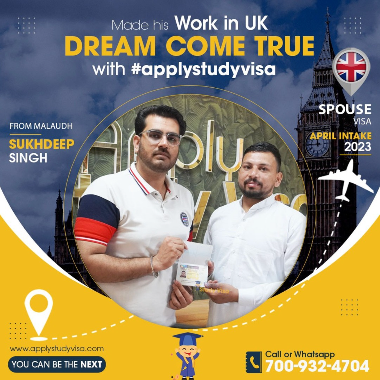 Pardeep Singh — visa approved