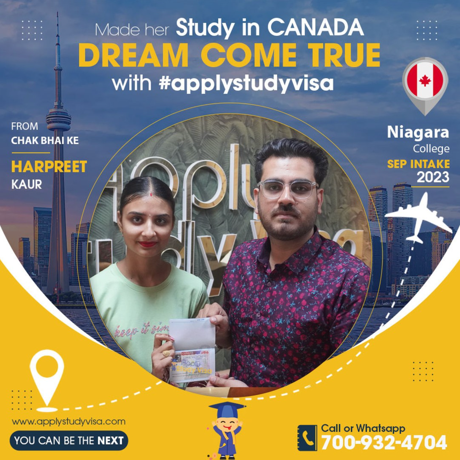Harpreet Kaur — visa approved